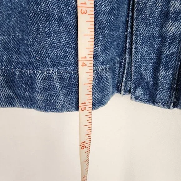 Honey Punch Button Up Braided Waistband Denim Skirt M - Picture 4 of 8